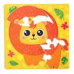 Макси- пазлы для игры в ванне Львёнок, 4 детали в рамке, EVA