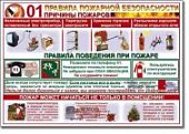 Плакат  по правилам пожарной безопасности 50х70 (Образ)
