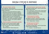 Плакат  Зинина Виды строф в лирике (восьмистишие)