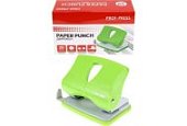 Дырокол на  20 листов пластик. зеленый 
